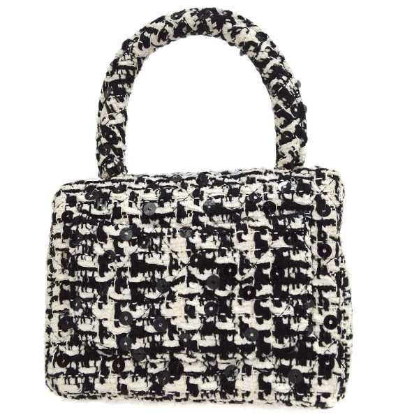 CHANEL * 1991-1994 Classic Flap Handbag Micro Tweed 24812 Online Hot Sale