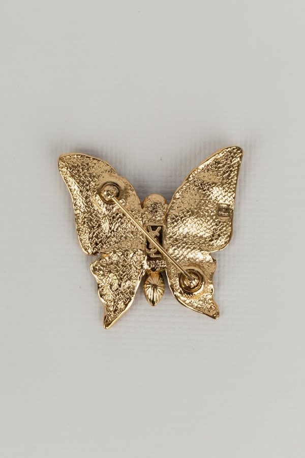 Broche papillon Yves Saint Laurent Cheap