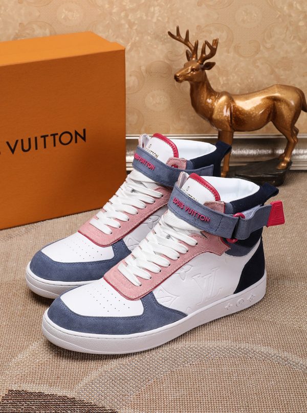 Louis Vuitton High Top White Sneaker Hot on Sale