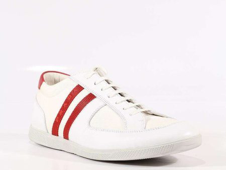 Prada Sports Men s Designer White Red Sneakers 4E1806 (PRM43) For Discount