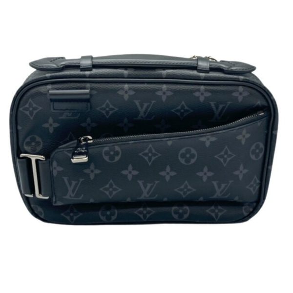 LOUIS VUITTON Bum Bag Monogram Eclipse M42906 Handbag Shoulder Body Black Women Men Cheap