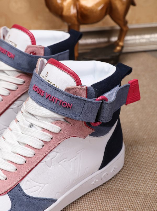 Louis Vuitton High Top White Sneaker Hot on Sale