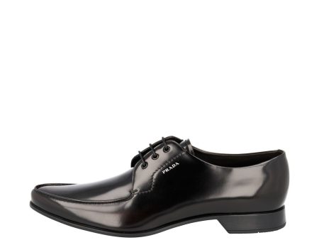 Prada 2EC124-P39 Men s Shoes Black Calf-Skin Leather Oxfords (PRM1041) Hot on Sale