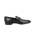 Prada Men s Shoes Black Calf-Skin Leather Slip-On Loafers (PRM1019) Hot on Sale