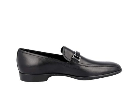 Prada Men s Shoes Black Calf-Skin Leather Slip-On Loafers (PRM1019) Hot on Sale