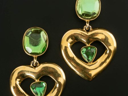 Boucles d oreilles coeurs Yves Saint Laurent Sale