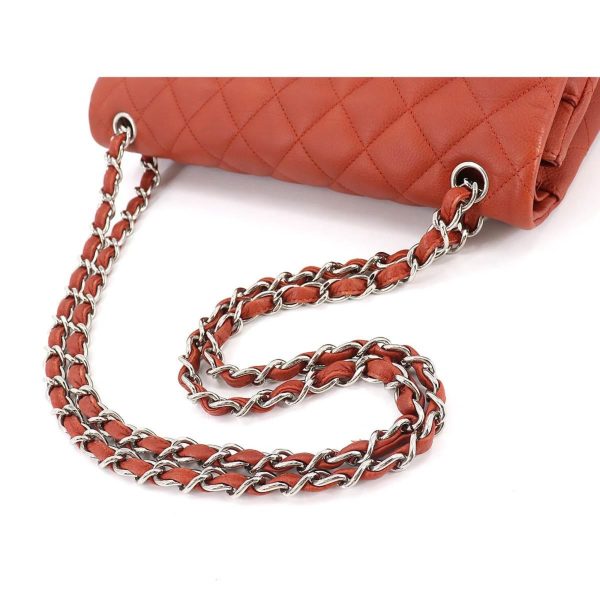 Chanel matelasse 30 chain shoulder bag caviar skin leather orange A58600 silver metal fittings Matelasse Bag For Cheap