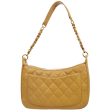 CHANEL 2003-2004 Hobo Bag Beige Caviar 15748 Cheap