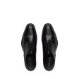 Prada 2EB109-3F33 Men s Shoes Black Calf-Skin Leather Derby Oxfords (PRM1026) For Cheap