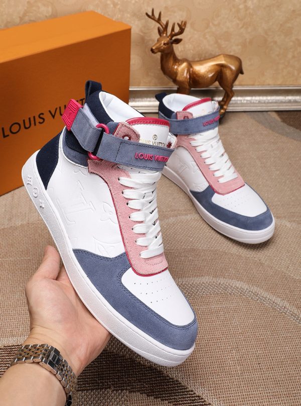 Louis Vuitton High Top White Sneaker Hot on Sale