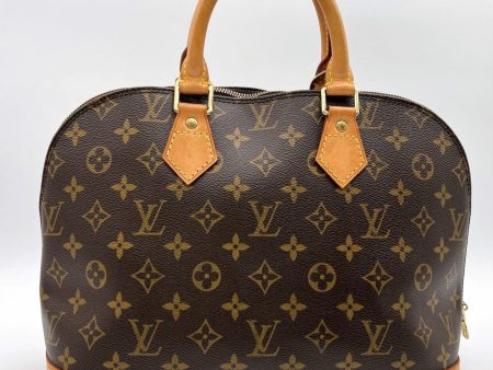 LOUIS VUITTON Alma [old] M51130 Monogram Handbag Brown PVC For Cheap