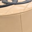 CHANEL * 1995 Round Cosmetic Chain vanity Hand Bag Beige 13686 For Sale