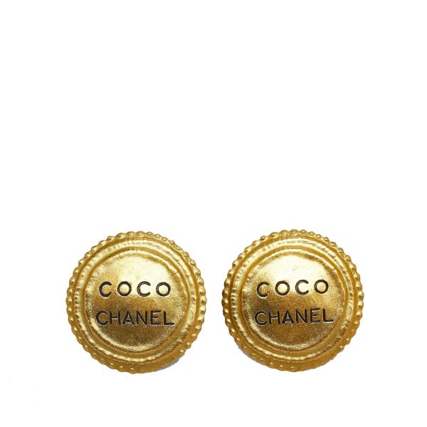 CHANELCoco  Button Earrings Costume Earrings Cheap