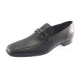 Prada Men s Shoes Black Calf-Skin Leather Slip-On Loafers (PRM1019) Hot on Sale