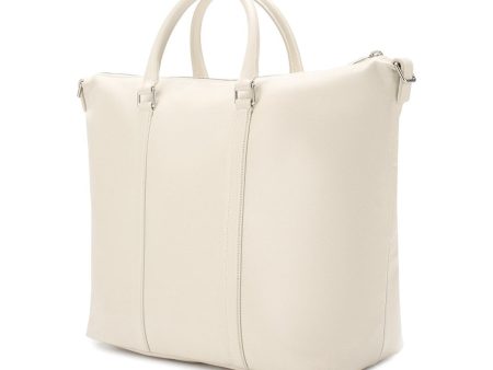 Yves Saint Laurent Supple Ivory Leather Tote Bag 608958 Hot on Sale