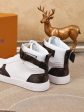 Louis Vuitton High Top White Brown Sneaker For Cheap