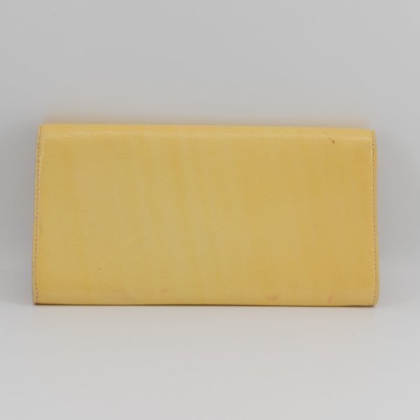 Yves Saint Laurent yellow leather clutch TWS pop For Discount