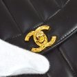 CHANEL 1991-1994 Vertical Round Border Flap Shoulder Bag Small Black Lambskin 45618 on Sale