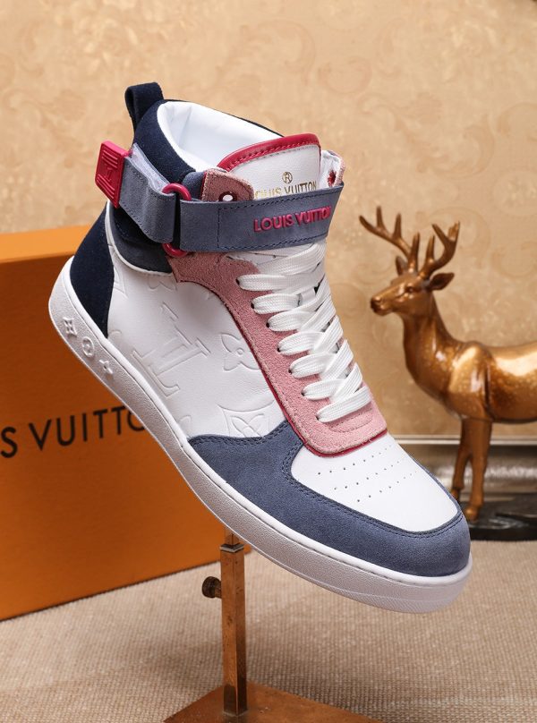 Louis Vuitton High Top White Sneaker Hot on Sale