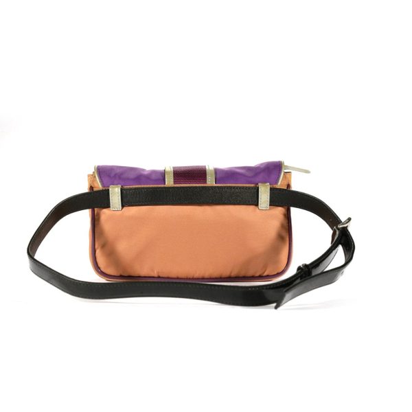 Prada Women s Purple & Pink Fabric Waist Strap Bag (PR1013) For Discount