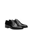 Prada 2EB184-ZJY Men s Shoes Black Polished Calf-Skin Leather Derby Oxfords (PRM1027) Online