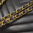 CHANEL 1991-1994 V Stitch Medium Double Chain Shoulder Bag Lambskin 74032 Hot on Sale