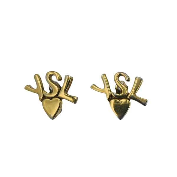 Yves Saint Laurent YSL heart earrings - 1990s Online now