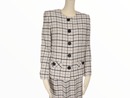 Yves Saint Laurent Variation checkered skirt set - M Online now