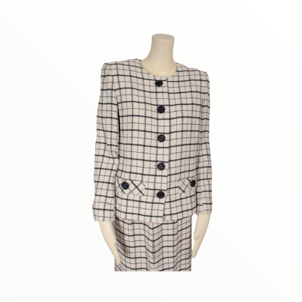 Yves Saint Laurent Variation checkered skirt set - M Online now