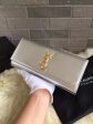 Yves Saint Laurent Silver Classic Metallic Monogramme Clutch Supply