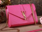 Yves Saint Laurent Small Monogramme Satchel Lipstick Fuchsia Grain Textured Matelasse Leather For Discount