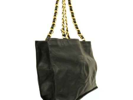 CHANEL   Chain Shoulder Women s Leather Tote Bag Black Online