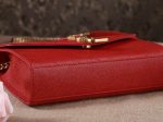 Yves Saint Laurent Small Monogramme Satchel Red Grain Textured Matelasse Leather Online now