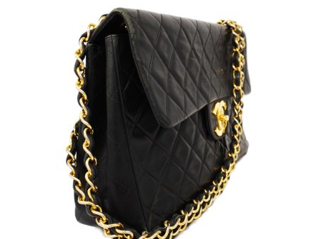 CHANEL   Big Matelasse W Chain Women s Leather Shoulder Bag Black For Cheap