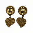 Yves Saint Laurent vintage heart and round embossed earrings - 1990s Sale