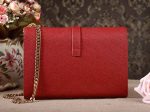 Yves Saint Laurent Small Monogramme Satchel Red Grain Textured Matelasse Leather Online now