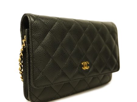 CHANEL   Matelasse Chain Shoulder Gold Hardware Caviar Leather Black Hot on Sale