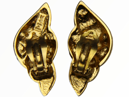 Yves Saint Laurent vintage shell ear clips  - 1990s Online Sale