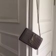 Yves Saint Laurent Small Monogram Satchel Bag In Grey Crocodile Leather Online Hot Sale