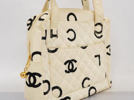 CHANEL   Matelasse Women s Canvas Handbag White Online Hot Sale