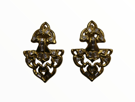 Yves Saint Laurent vintage triangular dangling ear clips  - 1990s Online Hot Sale