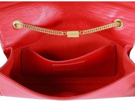 Yves Saint Laurent Small Monogramme Bag In Original Leather Red For Sale