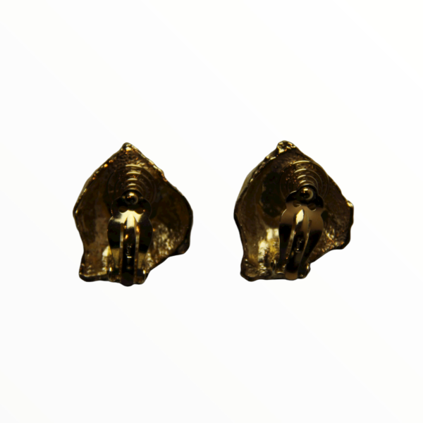 Yves Saint Laurent vintage gold rock ear clips  - 1990s Discount