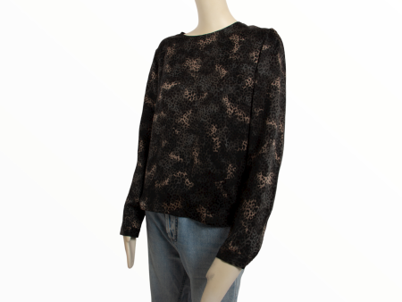 Yves Saint Laurent Variation reptile printed grey top - M - 1990s Sale