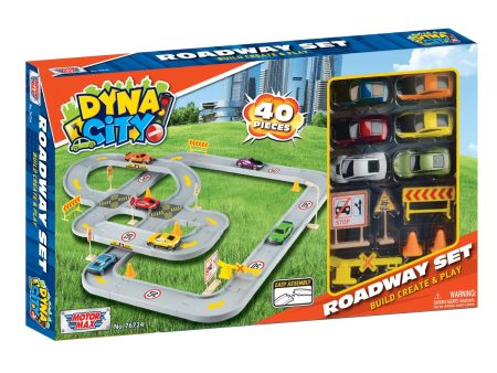 Dyna City Roadway 40 Piece Playset Online now