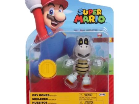 NINTENDO SUPER MARIO 4  FIGURES DRY BONES WITH COIN Online Hot Sale